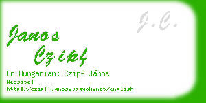 janos czipf business card