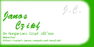 janos czipf business card